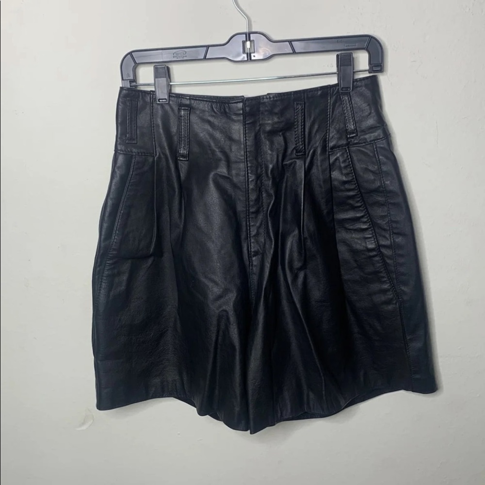 Leather shorts
